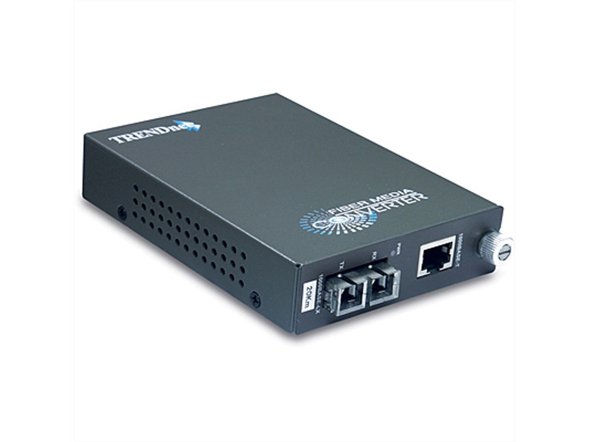 TRENDnet TFC-1000S20 Convertisseur FO 1000Base-T vers 1000Base-LX (20Km) SC