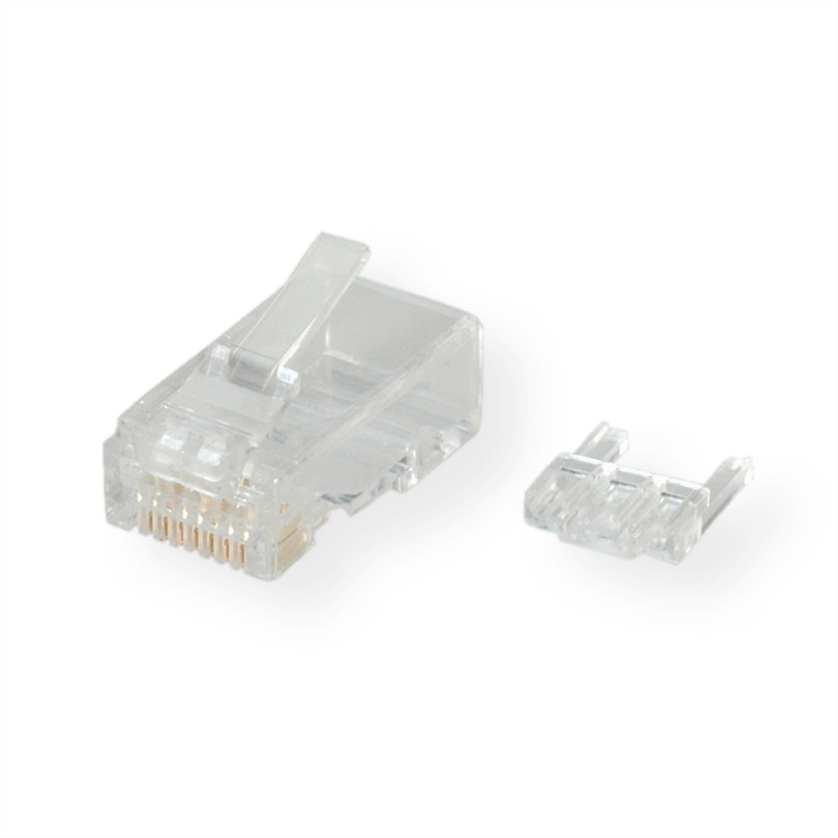 ROLINE Connecteur modulaire non blindé RJ-45 Cat.6 (Classe E) pour câble solide, 10 unités