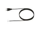 BACHMANN Zuleitung 2x0,75 3m schwarz, H03VVH2-F Eurostecker unverpackt