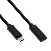 VALUE Video-Verlängerungskabel (DP Alt Mode) USB Typ C-C, ST/BU, schwarz, 1,5 m