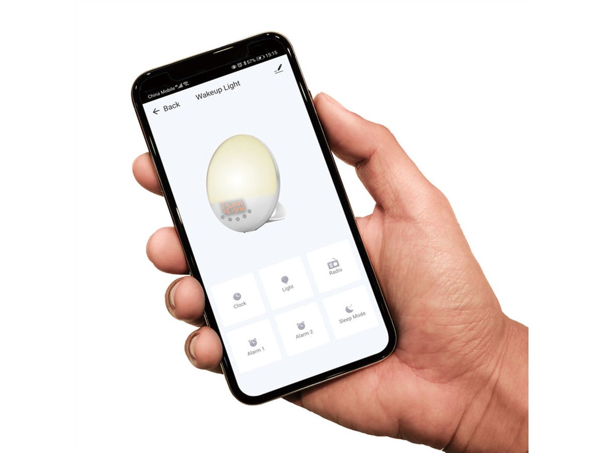 Lenco Radio Wecker CRW-110WH weiss, gesteuerte Aufwachfunktion