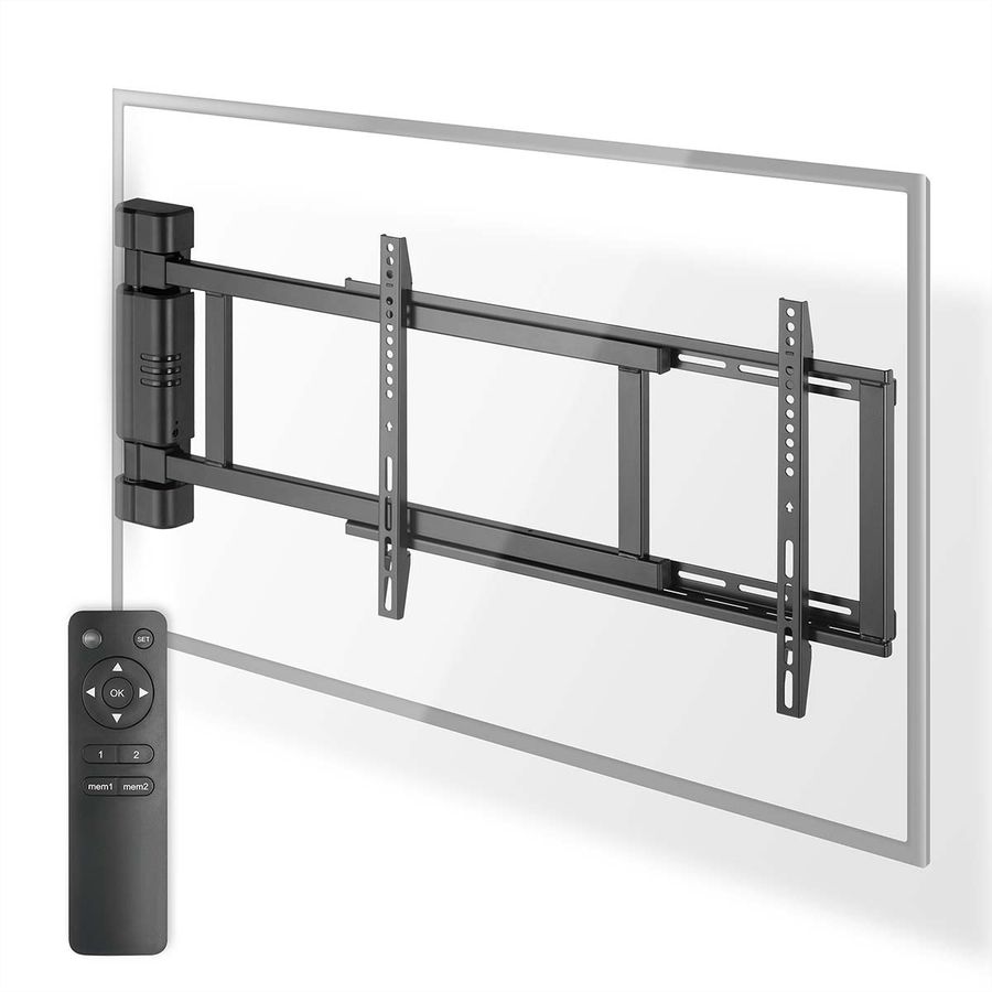 Nedis motorisierte TV-Wandhalterung 32–75" schwarz, Mur, 50 kg, orientable 170°