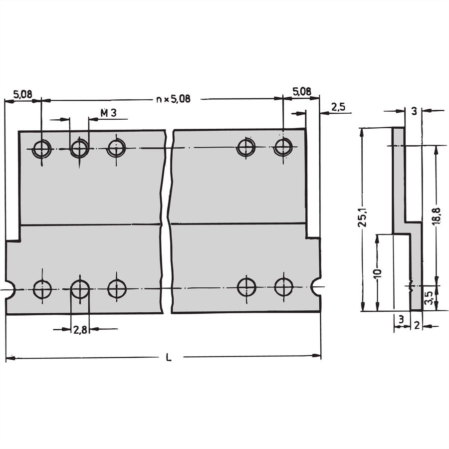 SCHROFF Z-Schiene für Steckverbinder nach DIN 41617, 31-polig (DIN 41617) - Z-SCHIENE 84TE F.DIN41617