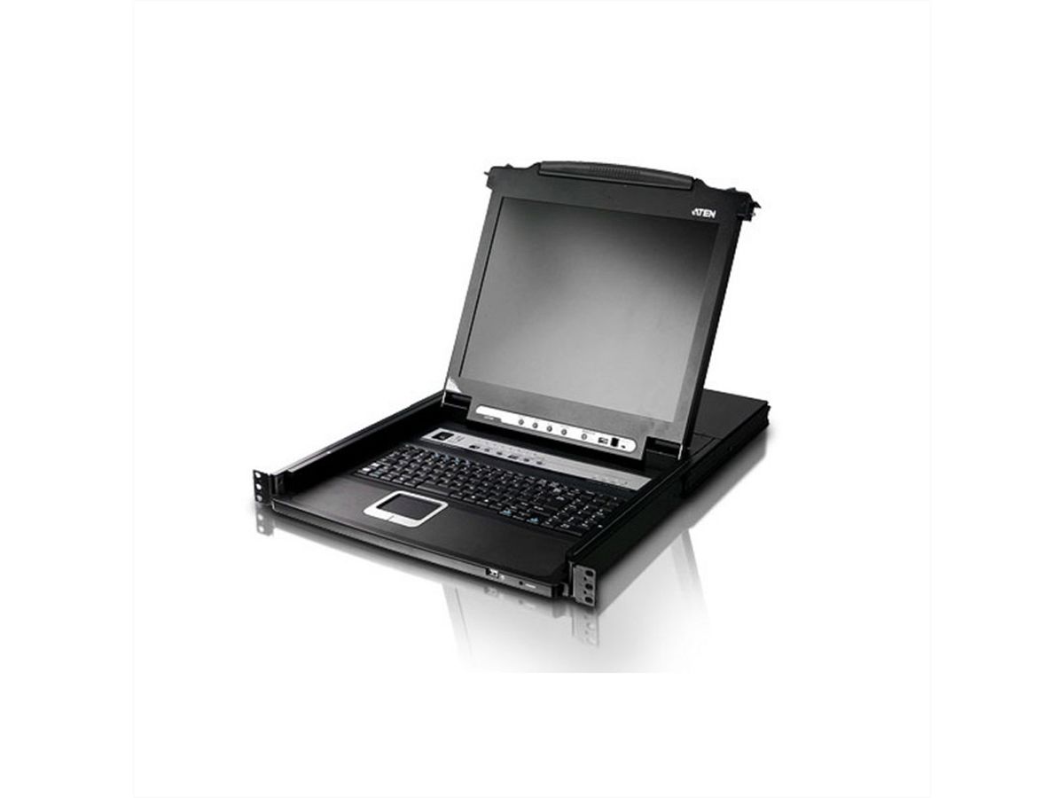 ATEN CL5708N 48cm-LCD KVM Switch, USB-PS/2,VGA, 8Ports, DE-Layout