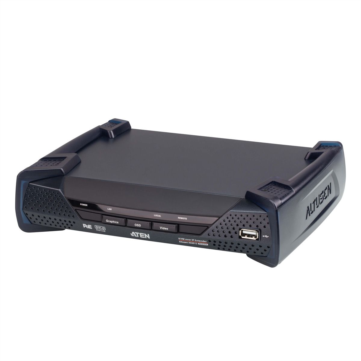 ATEN KE6912R DVI-D Dual Link KVM Over IP Extender mit PoE Empfänger