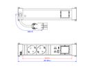 BACHMANN POWER FRAME M 2xCEE7/3, 1xUSB A&C 22W 1xCM 0,2m GST18