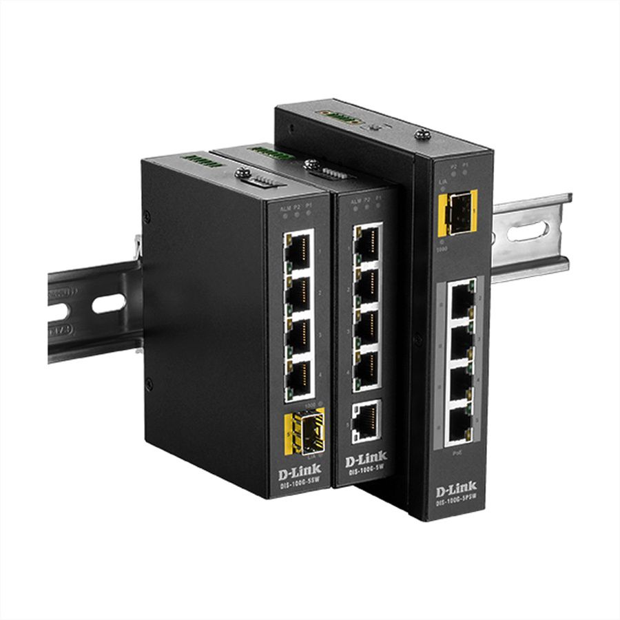 D-Link DIS-100G-5PSW Switch industriel 5 ports Layer2 Gigabit PoE