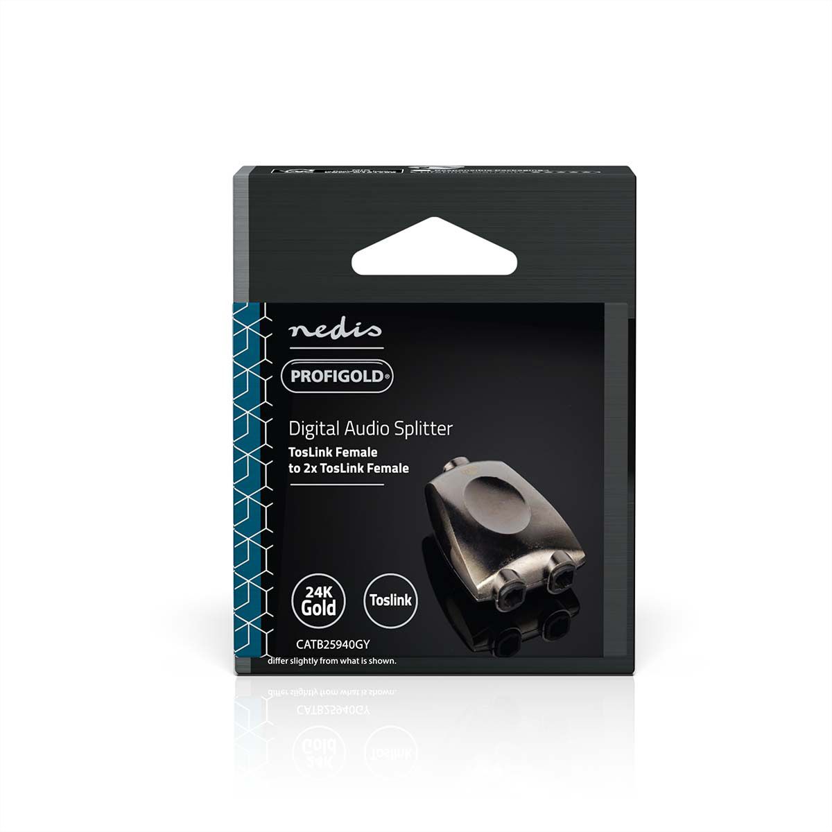 Adaptateur Toslink Nedis, splitter, BU/BU, gris