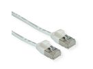 ROLINE U/FTP DataCenter Patchkabel Kat.6A (Class EA), LSOH, slim, weiß, 1,5 m