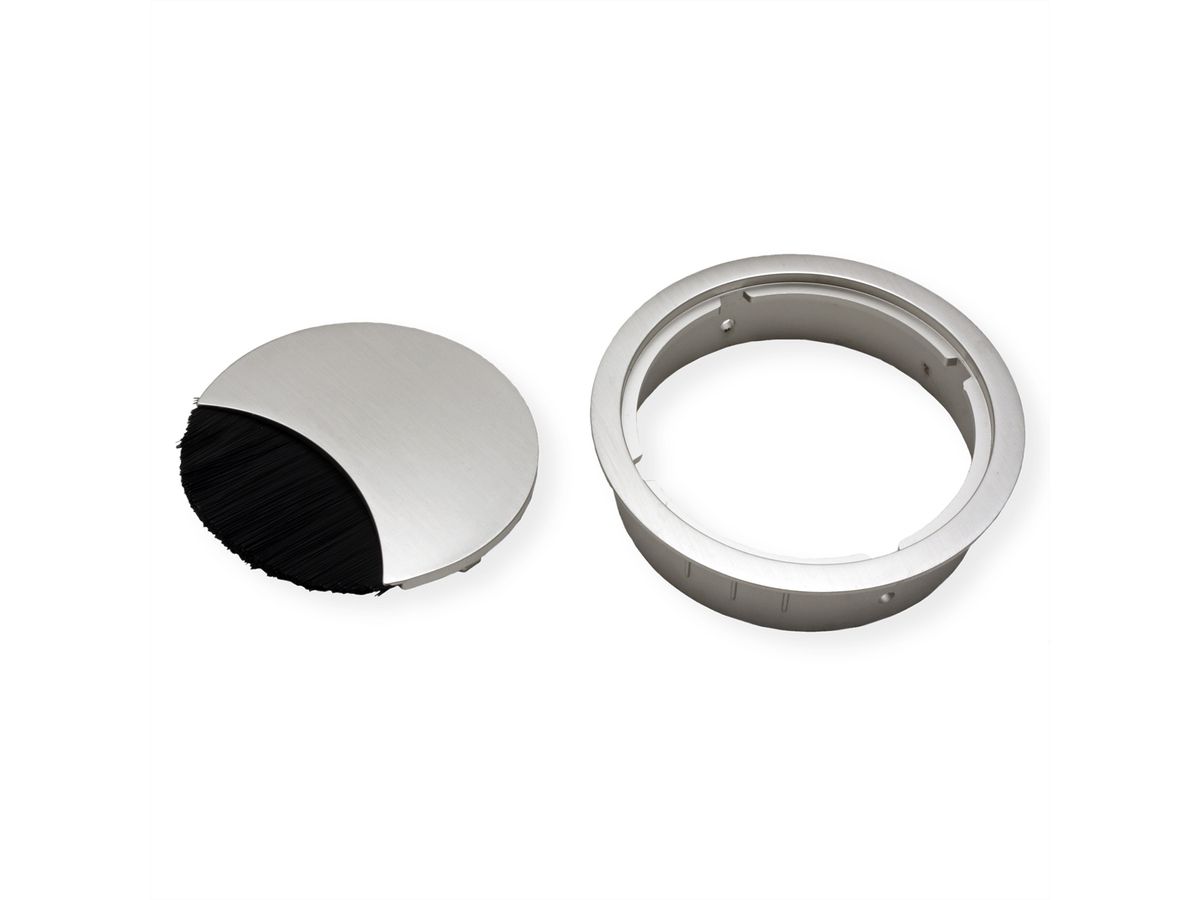 BACHMANN LOOP ROUND Passe-câbles, rond, argent