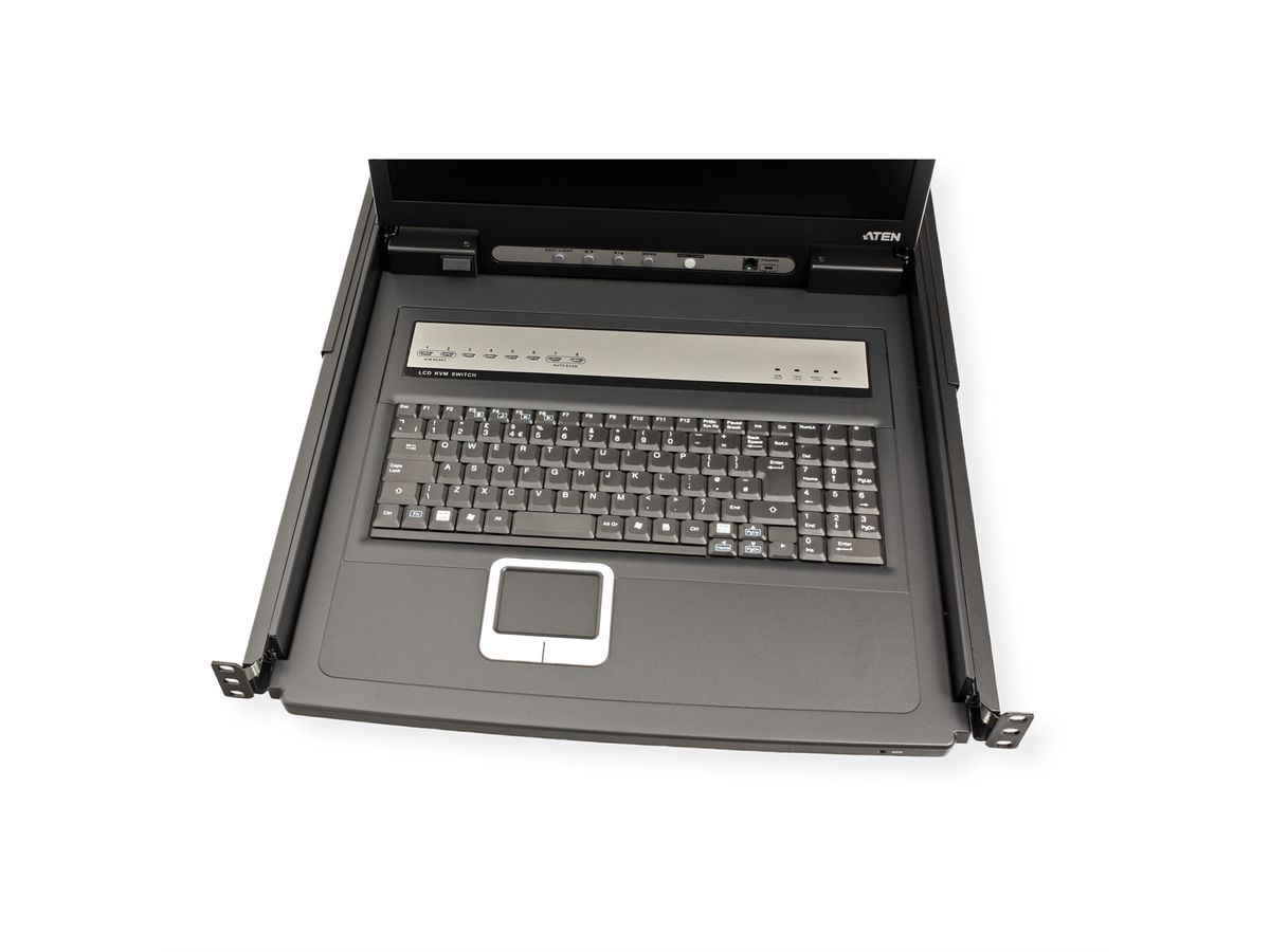 ATEN CL1308N Commutateur KVM, 48cm TFT, VGA, PS/2-USB, 8 ports, FR-Layout