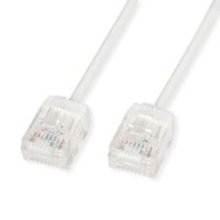 ROLINE Cordon Data Center UTP Cat.6A (Classe EA), LSOH, slim, pour chemins très courts, blanc, 0,5 m