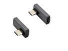 ROLINE USB4 Gen 3x2 Adapter Typ C ST/BU, Aluminium, 90°, gedreht, silberfarben