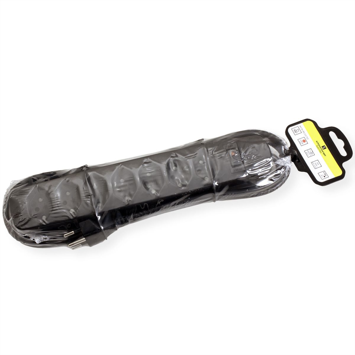 BLANK Multiprise, 7xT13, avec interrupteur, noir