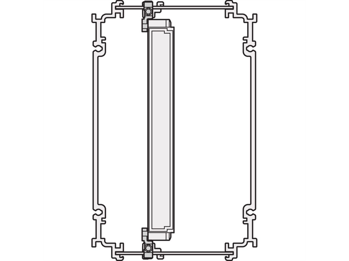 Cadre de type SCHROFF, support de montage pour circuit imprimé à partir de l'emplacement 2, 5 paires