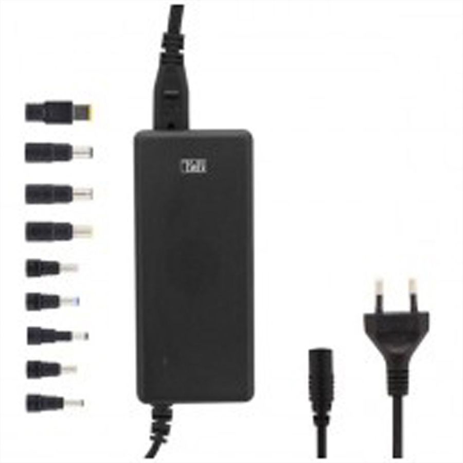 T'nB EASYLINE Universal Notebook Netzte. 65W / 19V, mit 9 Aufsätzen bis 15,6"/USB