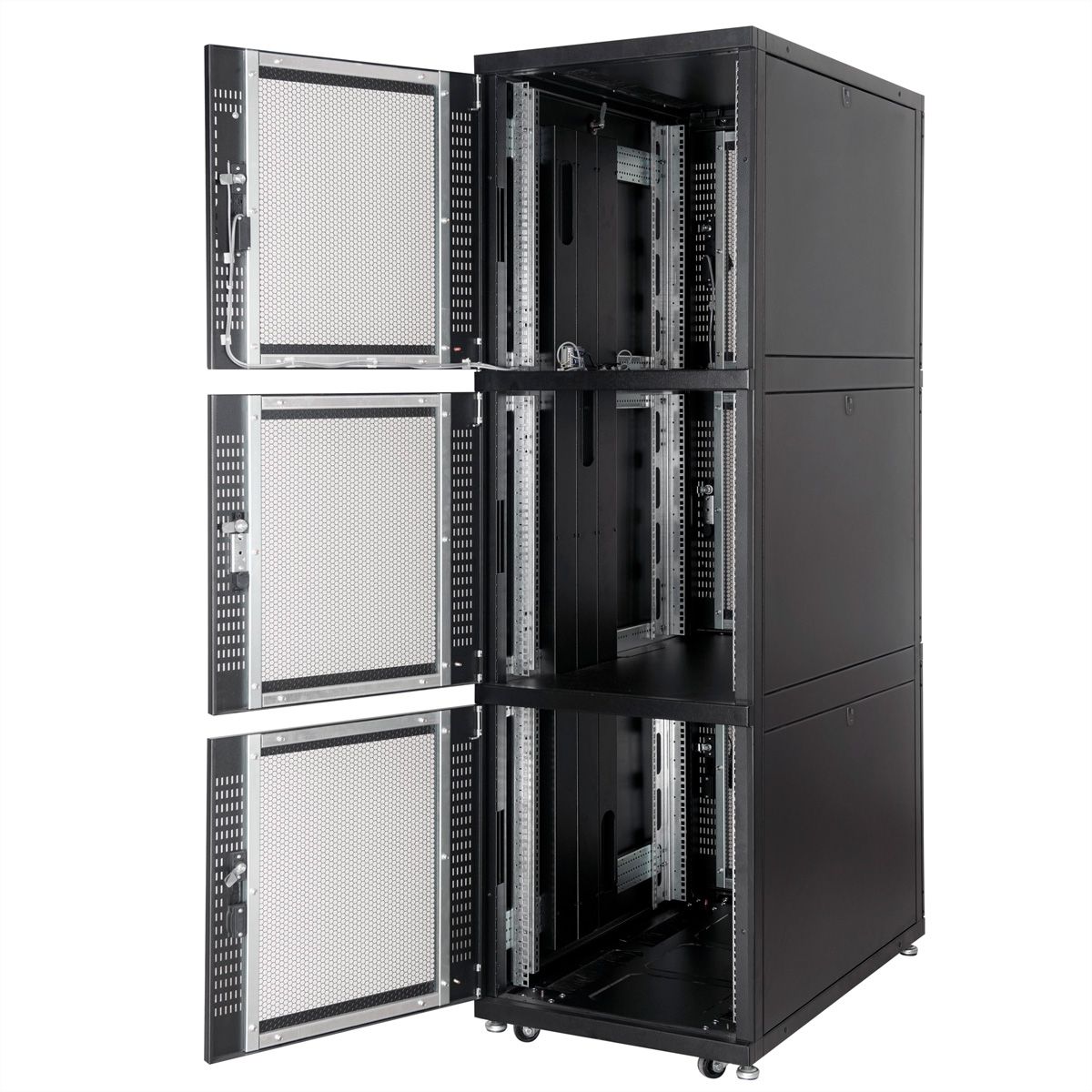 ROLINE Armoire de colocation 45U 800x1000mm, 3 compartiments, noir