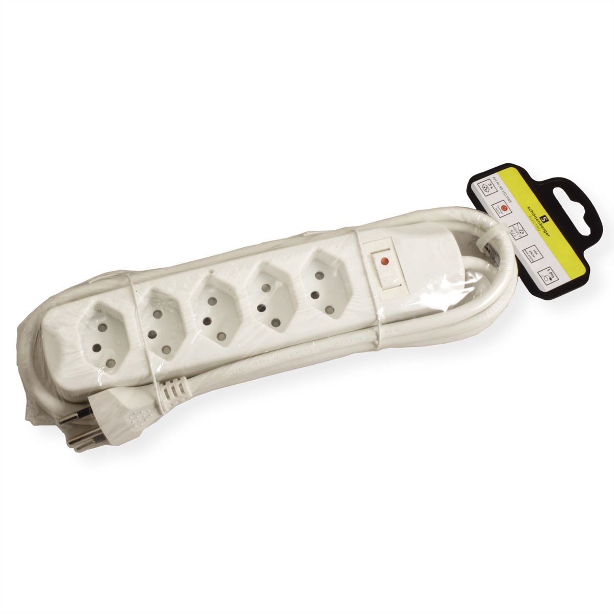 BLANK Multiprise, 5xT13, avec interrupteur, blanc