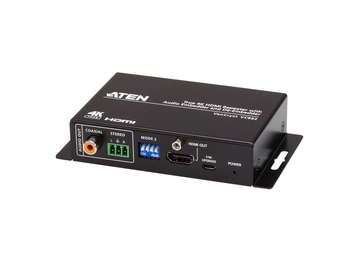 ATEN VC882 Répéteur HDMI True 4K avec intégration et extraction audio