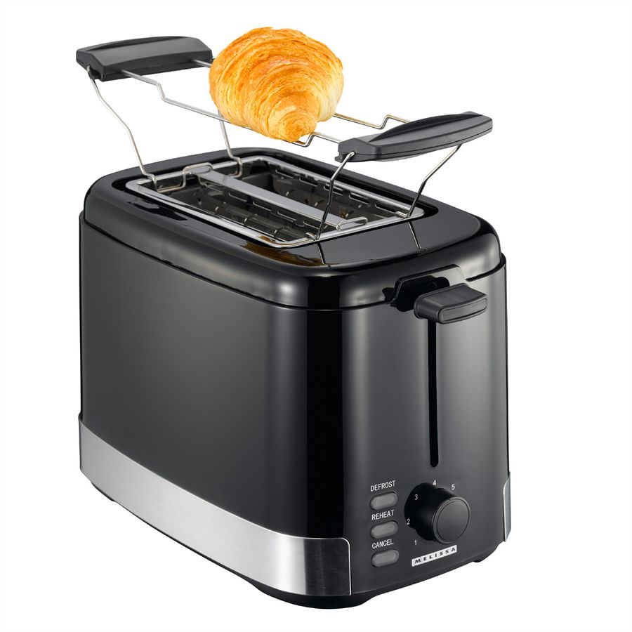 Melissa Toaster 16140148, Standtoaster, schwarz/SS, 800W