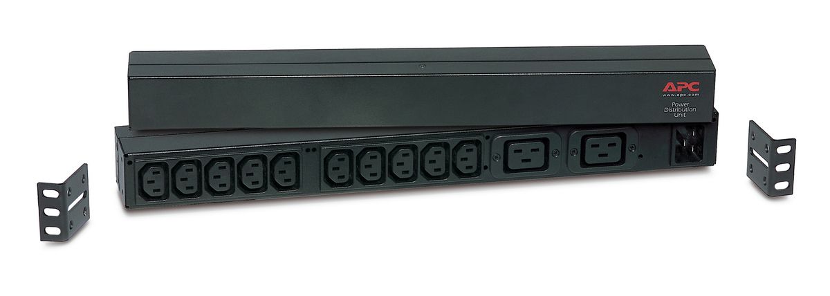 APC RACK PDU BASIC 1 U 16A 230V unité de distribution d'énergie 12 sortie(s) CA 0U/1U Noir