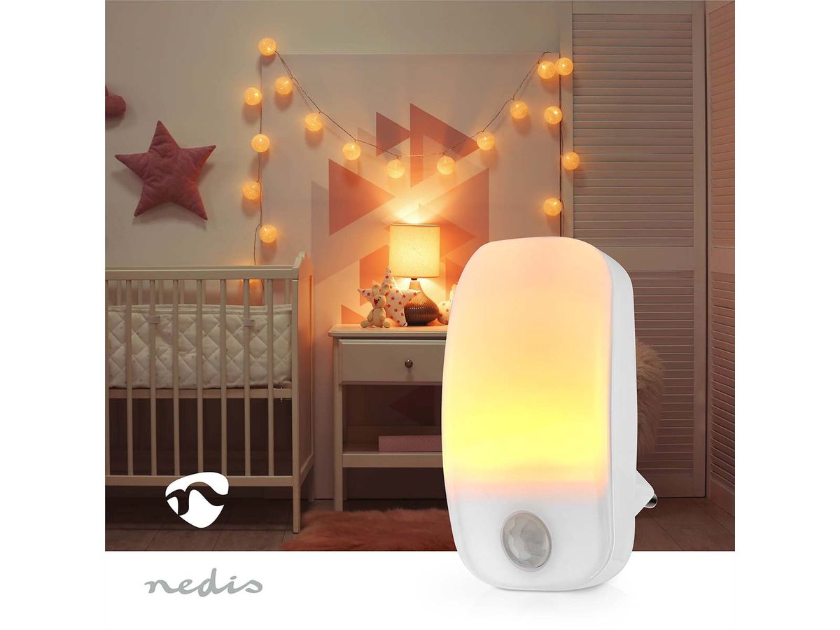 Nedis Plug-In-LED-Nachtlicht, Tag/Nacht Sensor, 0.55 W ,  11 lm
