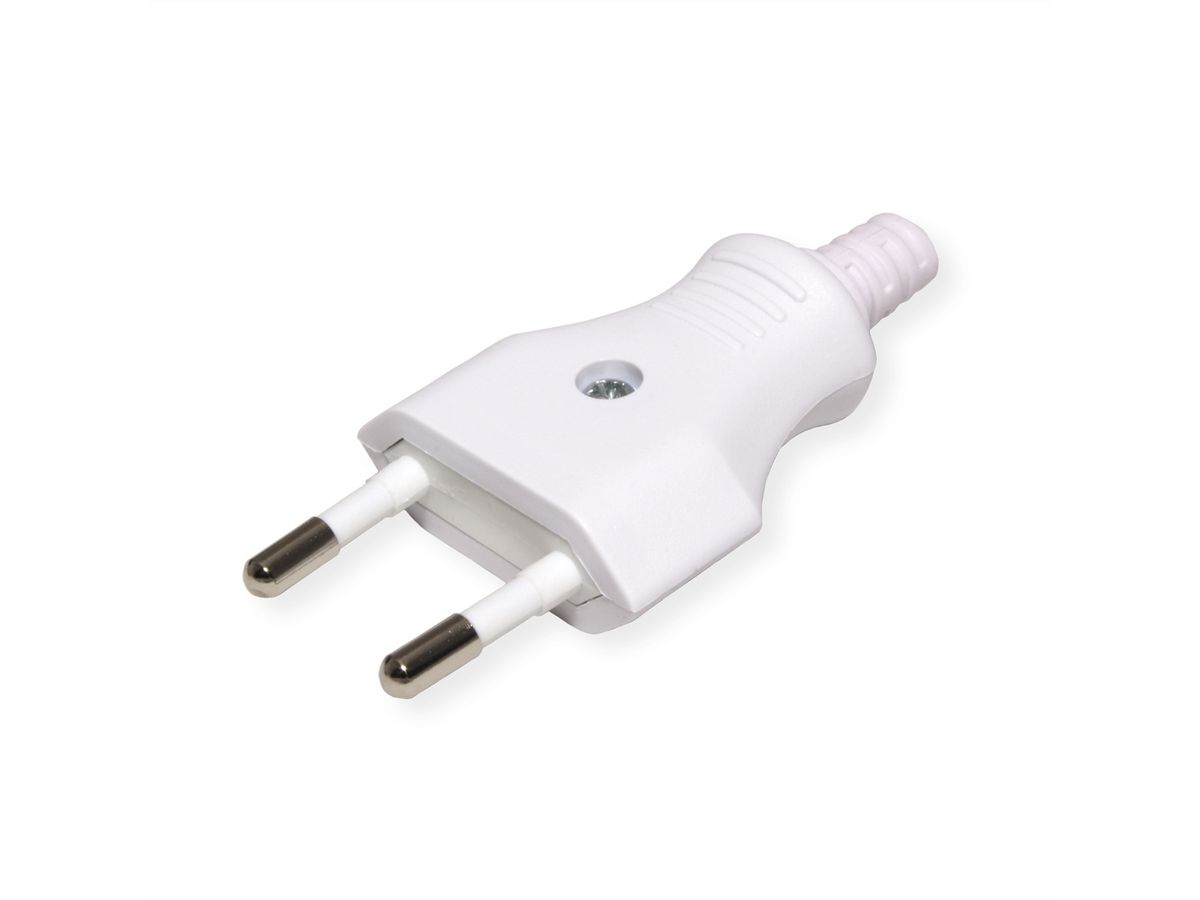 BACHMANN Euroflachstecker 2,5A/250VAC, zur Montage, weiß