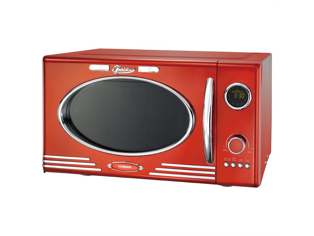 Melissa Mikrowelle 16330129, metallrot, 800W, 23L