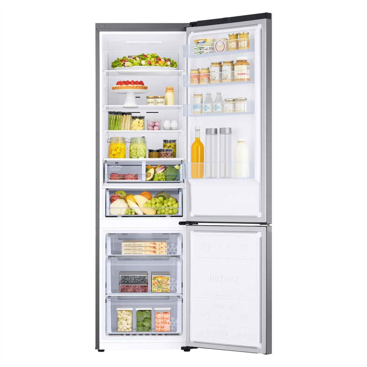 Samsung Kühl-Gefrierkombination RB7300 Bespoke, 387l, A, WiFi, Silber