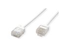 ROLINE UTP DataCenter Patchkabel Cat.6A (Class EA), LSOH, slim, extra kurzer Stecker, weiß, 2 m