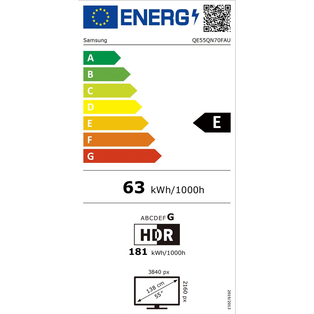 Samsung TV 55" QN70F Series