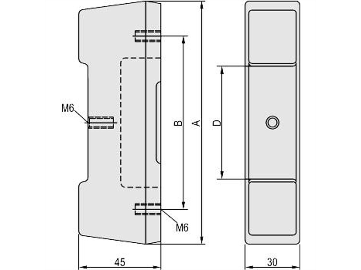 Pied arrière CompacPRO SCHROFF, 3 U, augmenté 45 mm