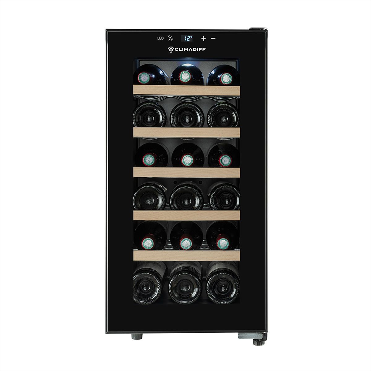 Climadiff Weinkühlschrank CUVEE18, Freistehend, 1 Zone, 18 Flaschen