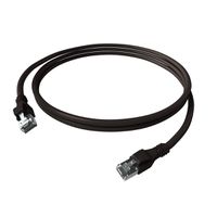 Cordon EasyLan DualBoot PushPull IP20, Cat.6A (Classe EA), S/FTP, noir, 3 m
