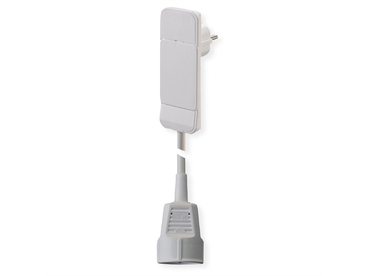 BACHMANN SmartPlug fiche plate 1x contact de protection blanc, 3m