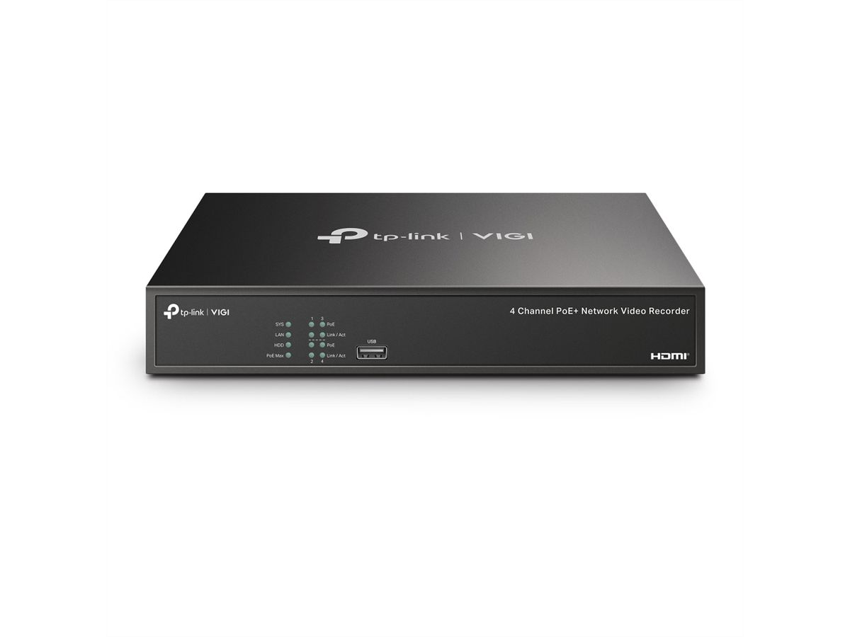 TP-LinkNVR1004H-4P-2TB NVR Netzwerk-Videorekorder 4-CH, 4x PoE, 2 TB