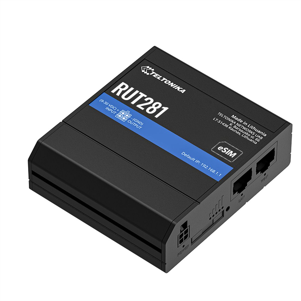 TELTONIKA RUT281 Routeur CAT4 LTE SIM & eSIM