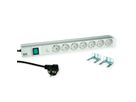 BACHMANN 19" 1HE 7xCEE7/3 1xSPD-Plus 1xSchalter 2,0m CEE7/7