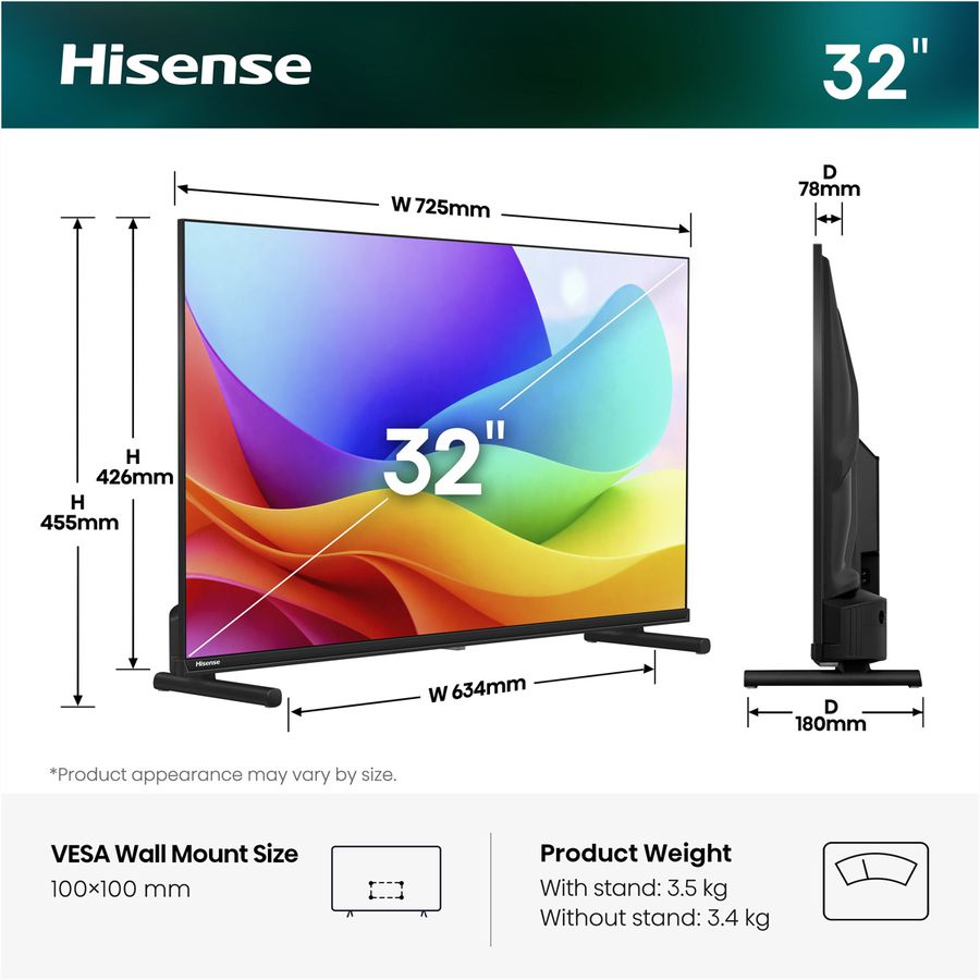 Hisense TV 32A5DS 32", QLED FHD, 60Hz
