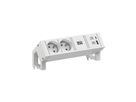 BACHMANN DESK2 white 2xUTE 1xUSB A/C 22W 0,2m GST18