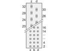 Connecteur SCHROFF Type M, EN 60603, DIN 41612, femelle, 24 wire-wrap +7 FASTON 6.3 mm