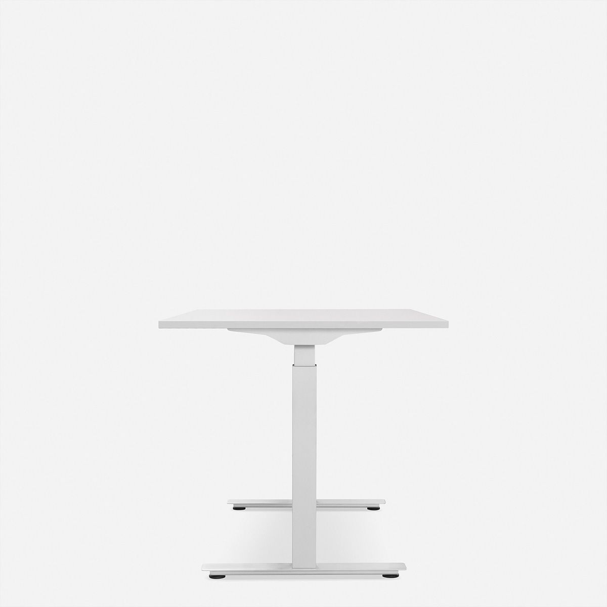 WRK21 Bureau Smart 140 x 80 cm, Hauteur réglable, Blanc uni / Blanc