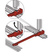 SCHROFF Führungsschiene, 160 mm, mit integrierter Befestigung für Steckverbinder - FUEHRSCH-STECKVERB.ROT 160T(2)