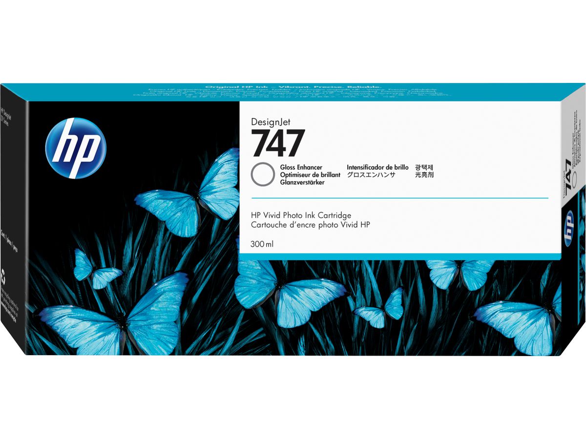 HP 747 Gloss Enhancer DesignJet Tintenpatrone, 300 ml