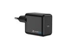 XLayer Chargeur Typ C Single Charger PD 20W Black, magnétique 15W