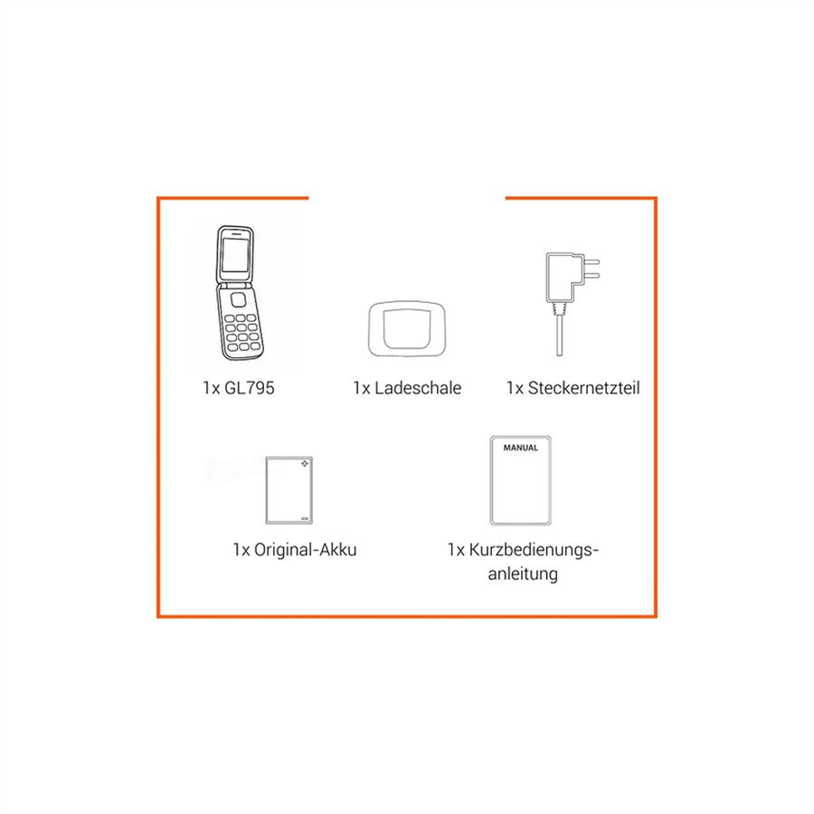 Gigaset Seniorenhandy GL795 HS IM, 2.80", 2 Mpx