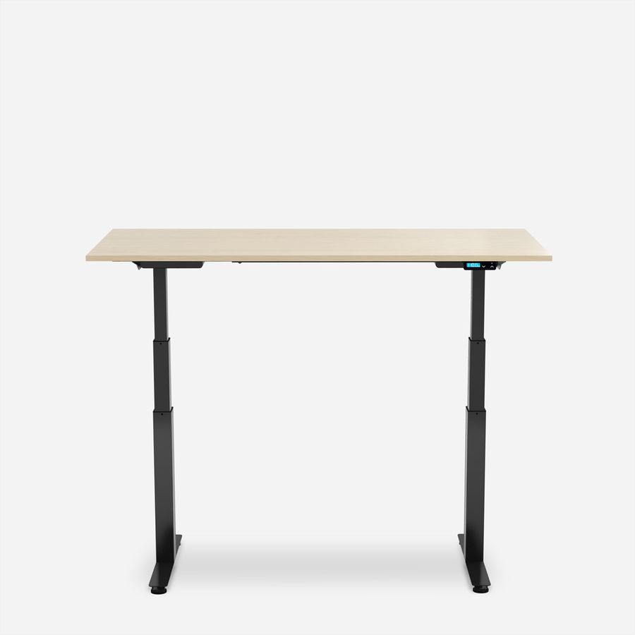 WRK21 Bureau Work 180 x 80 cm, Hauteur réglable, Mandal érable / Noir