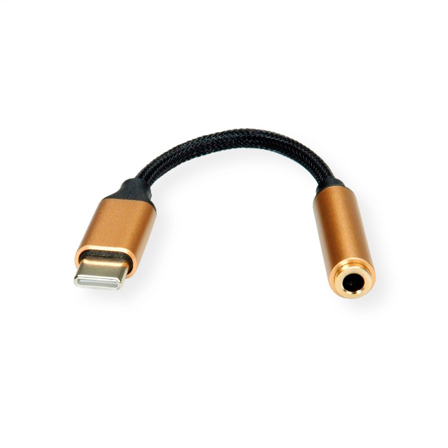 ROLINE GOLD Adapter USB Typ C - 3,5mm Audio, ST/BU, 0,13 m