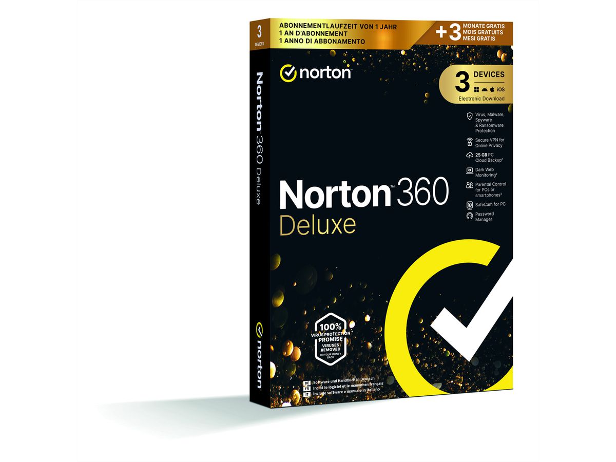 Norton 360 Gold 3 Device, 25GB 15 Monate