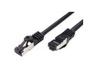 VALUE S/FTP-(PiMF-) Patchkabel Cat.8 (Class I), LSOH, PoE, Litzendraht, schwarz, 3 m